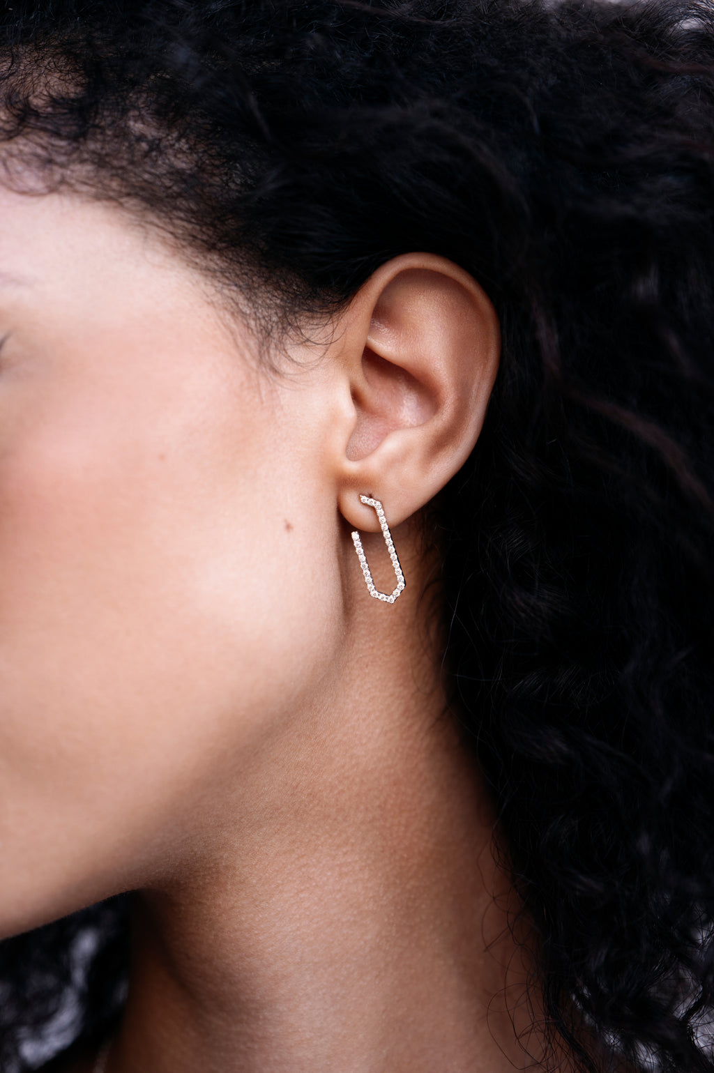 ROOTS ESSENCE EARRINGS PAVÉ - L