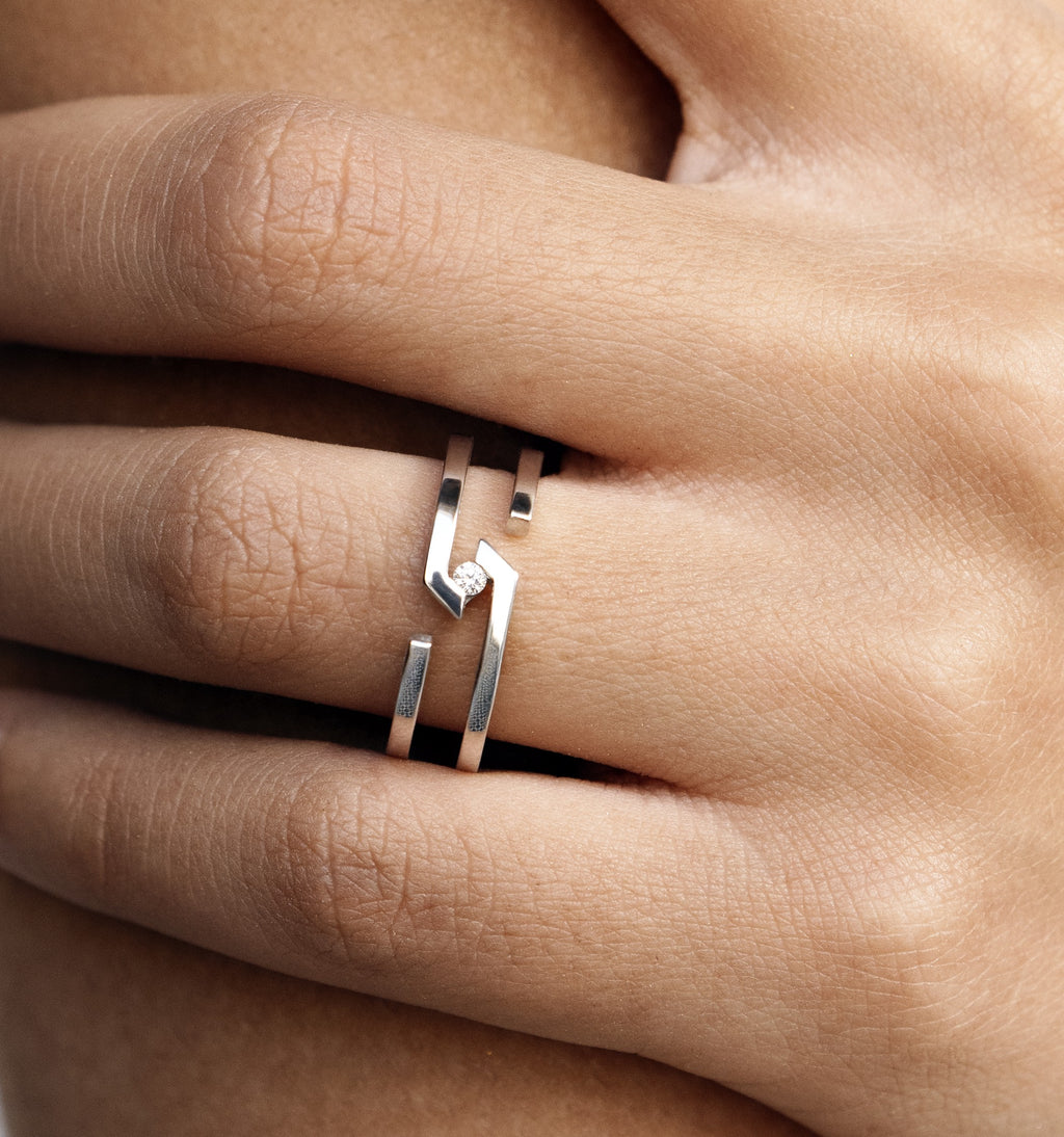 ROOTS DUET ACCENT RING - S