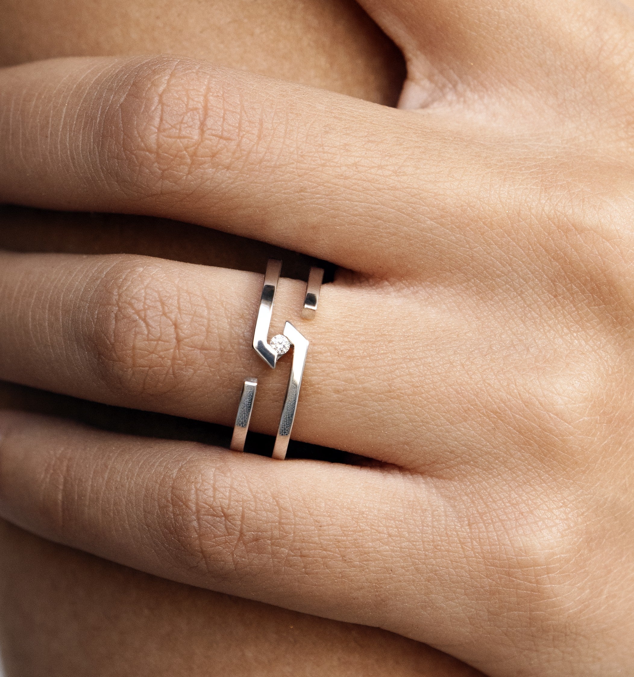 ROOTS DUET ACCENT RING - S