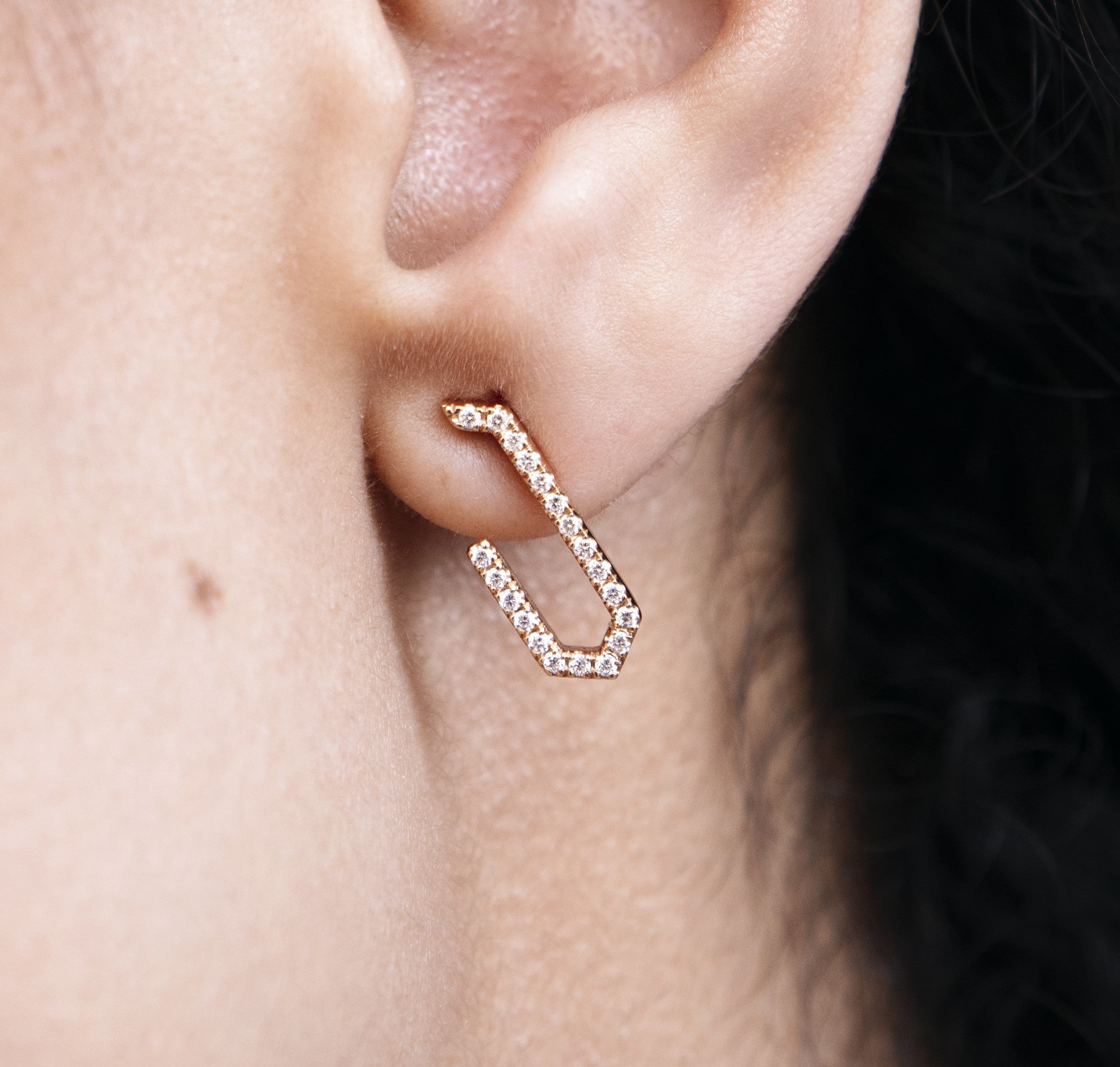 ROOTS ESSENCE EARRINGS PAVÉ - S